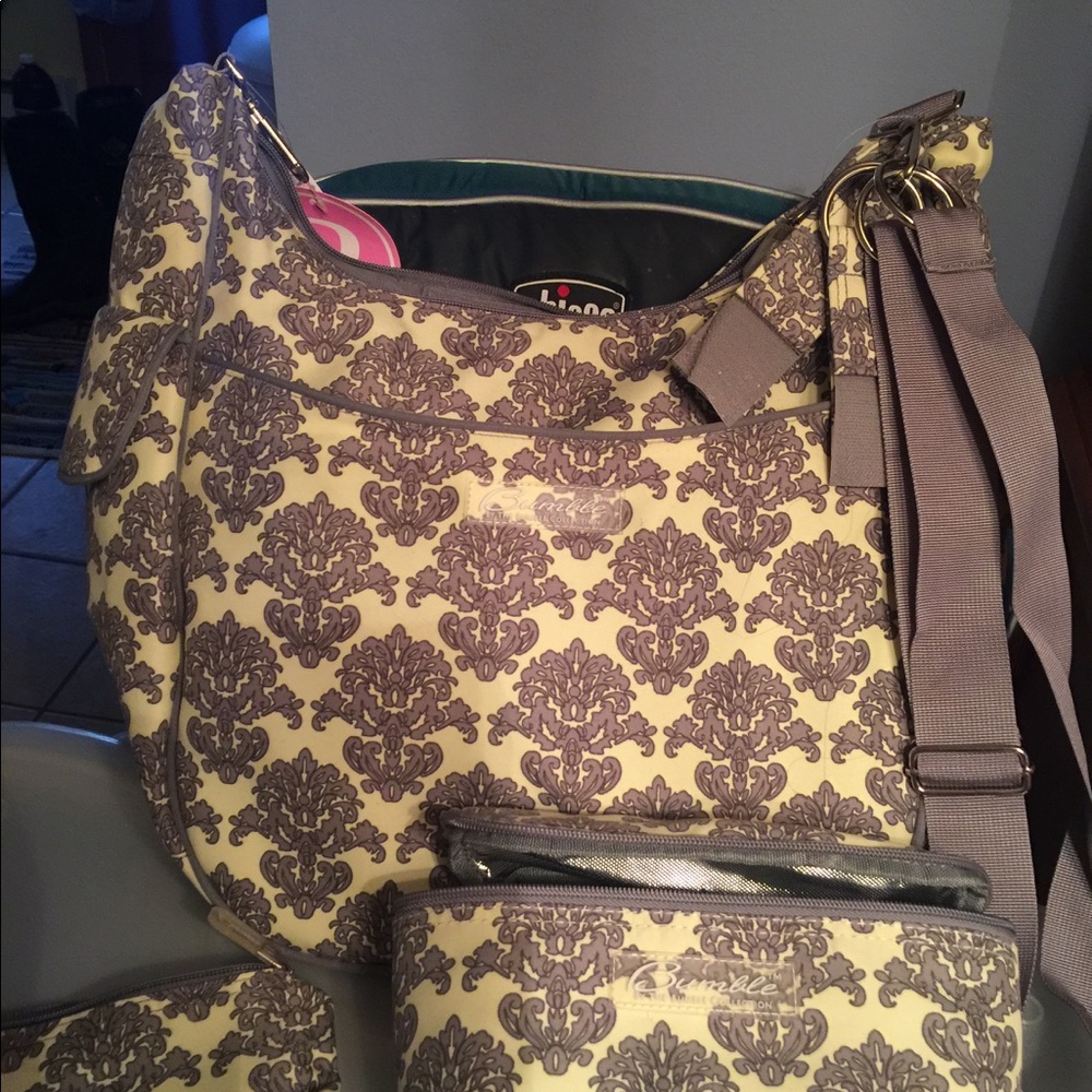 Bumble Collection Chloe Convertible Diaper Bag NWT